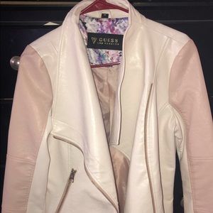 Leather brand new guess jacket